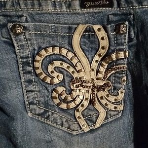 Miss Me Boot Size 28 Jeans Fleur de Li